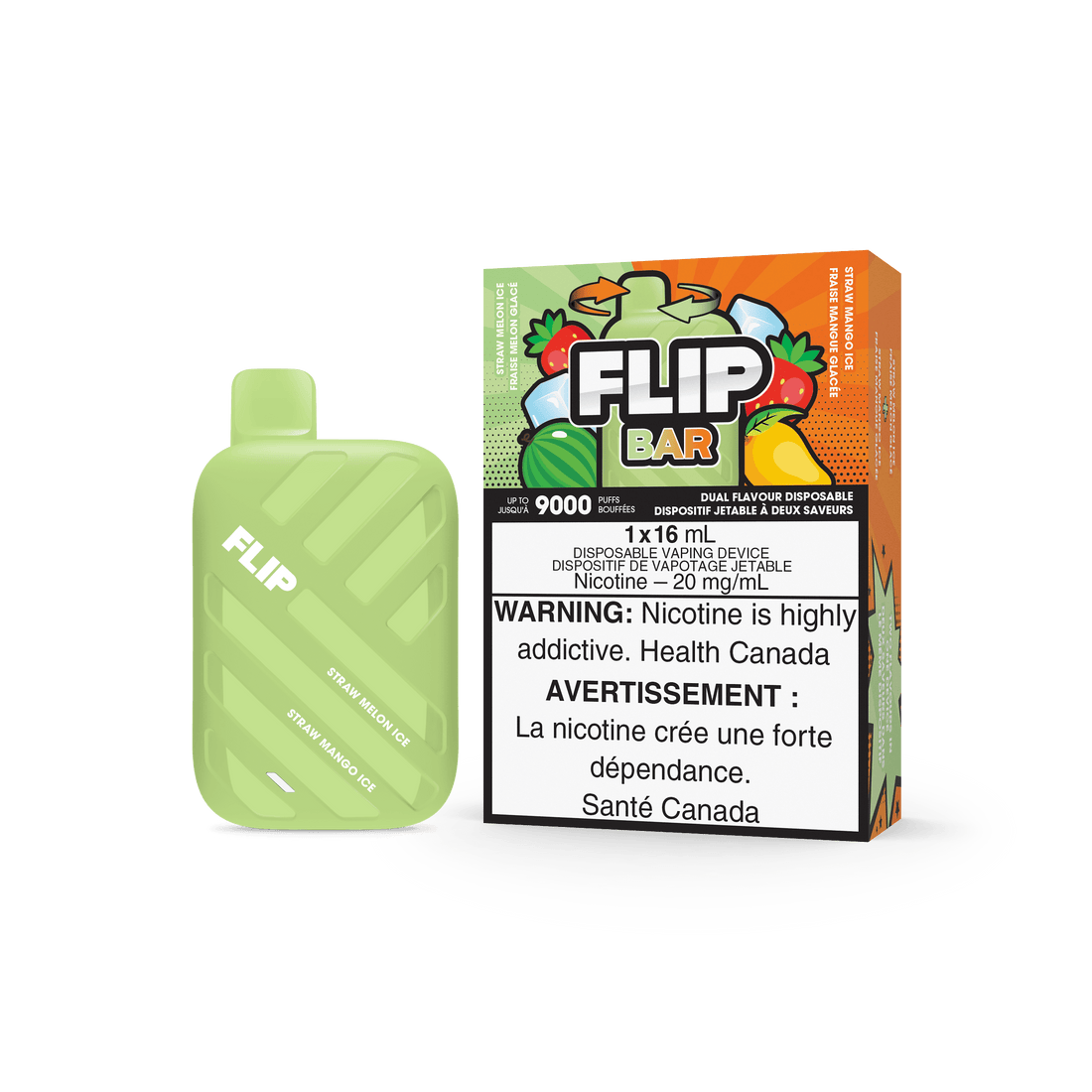 Flip Bar 2-in-1 - Straw Mango Ice & Straw Melon Ice - Vapor Shoppe
