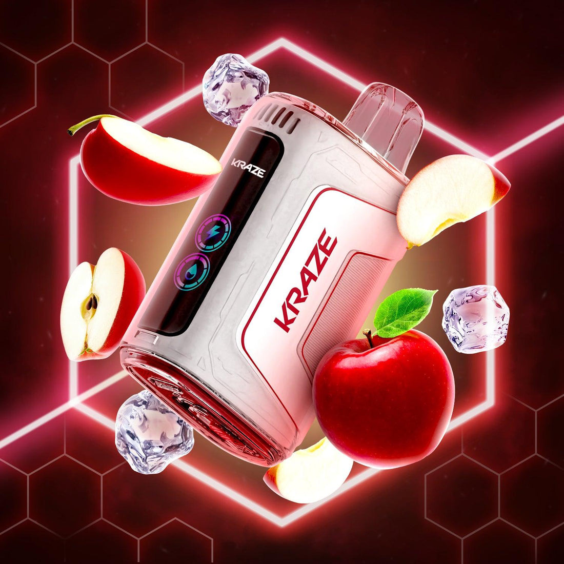 Kraze HD 7000 - Red Apple Ice - Vapor Shoppe