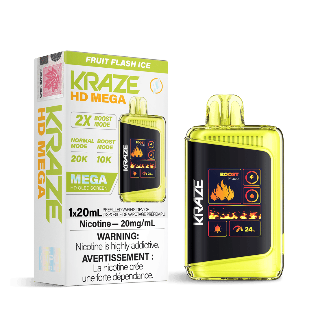 Kraze HD Mega - Fruit Flash Ice - Vapor Shoppe