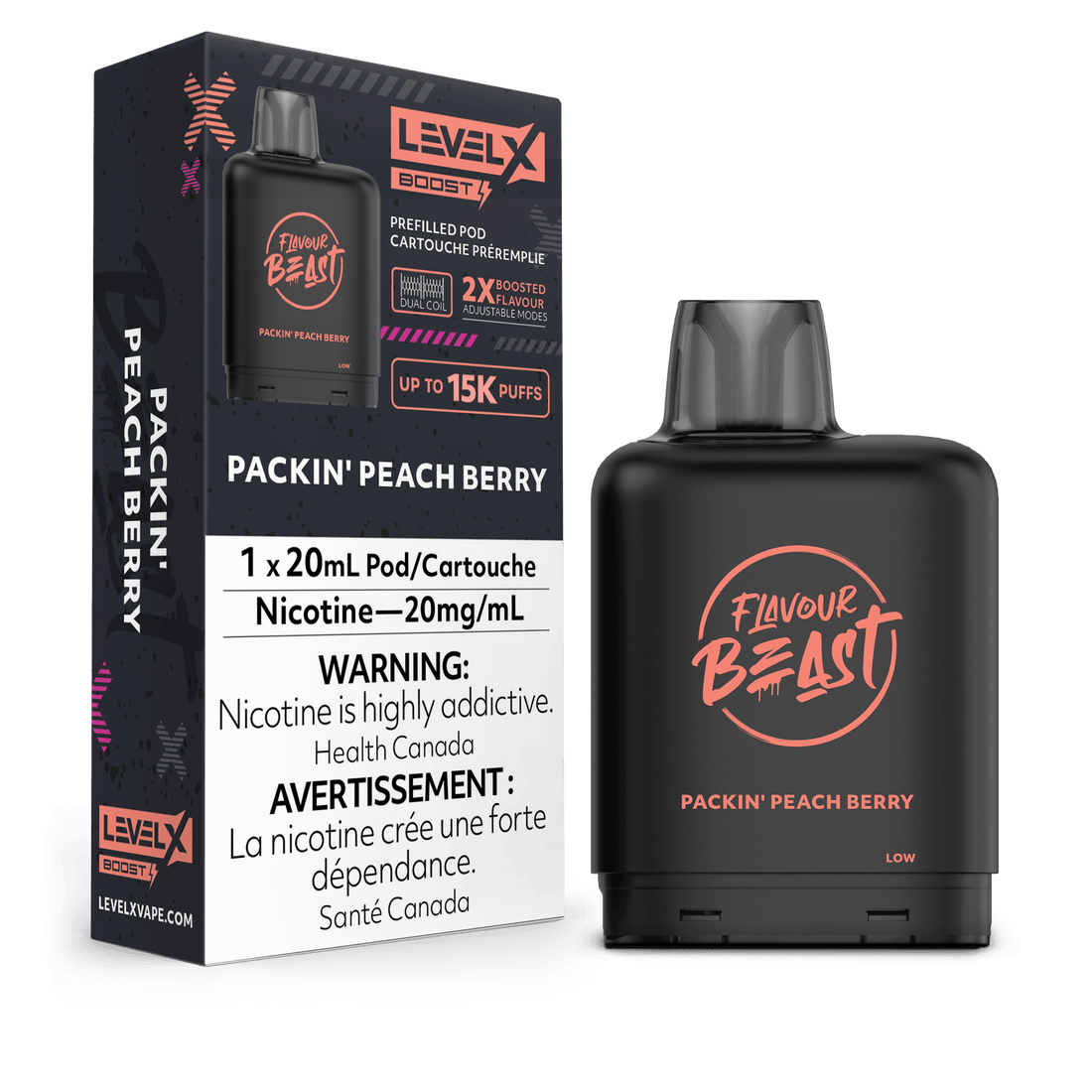 Level X Boost Flavour Beast - Packin' Peach Berry - Vapor Shoppe