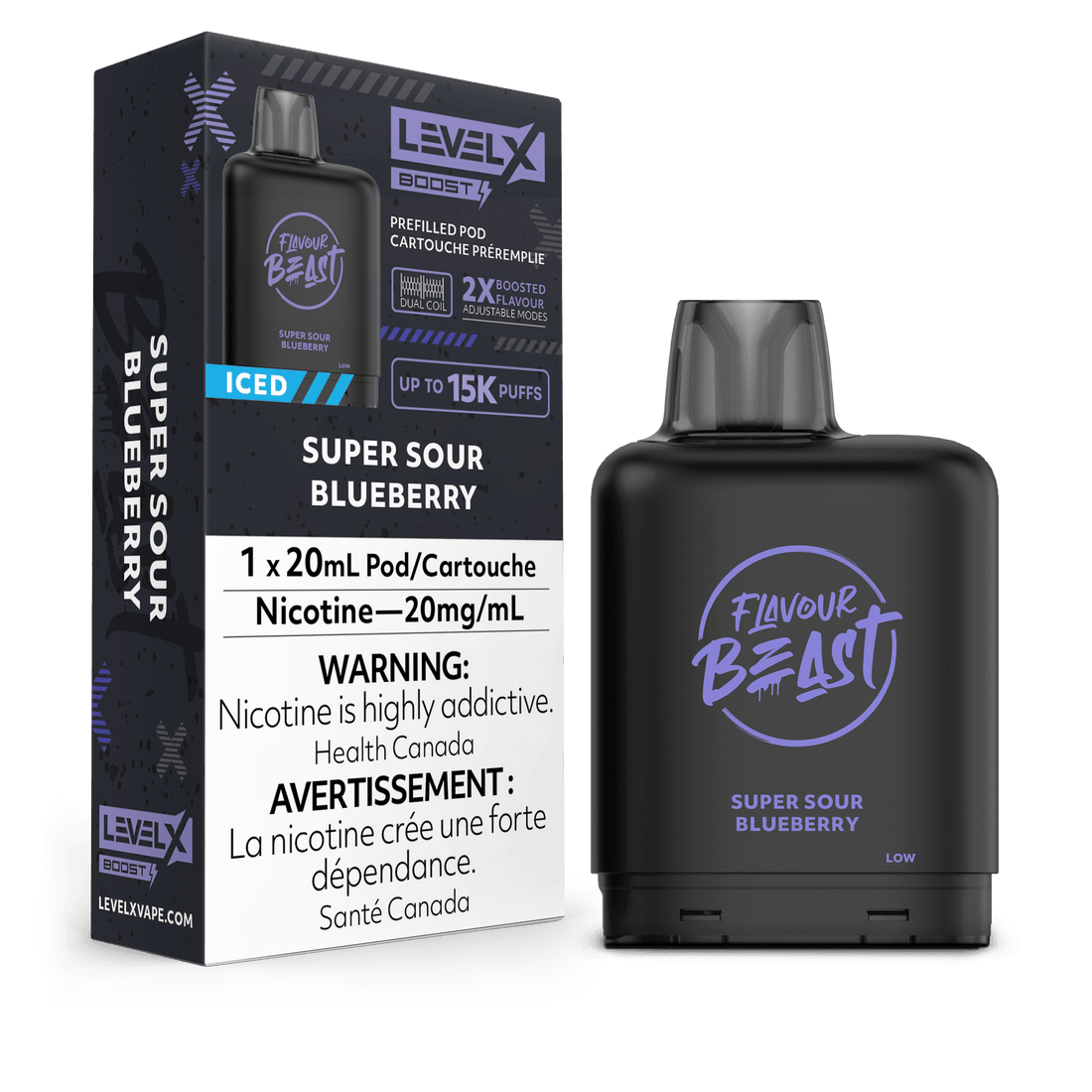 Level X Boost - Super Sour Blueberry Iced - Vapor Shoppe