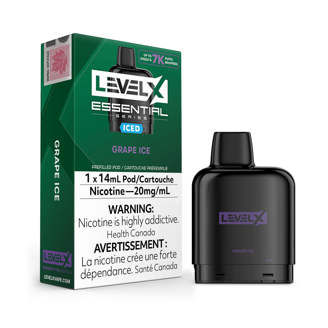 Level X Essential Pod - Grape Ice - Vapor Shoppe