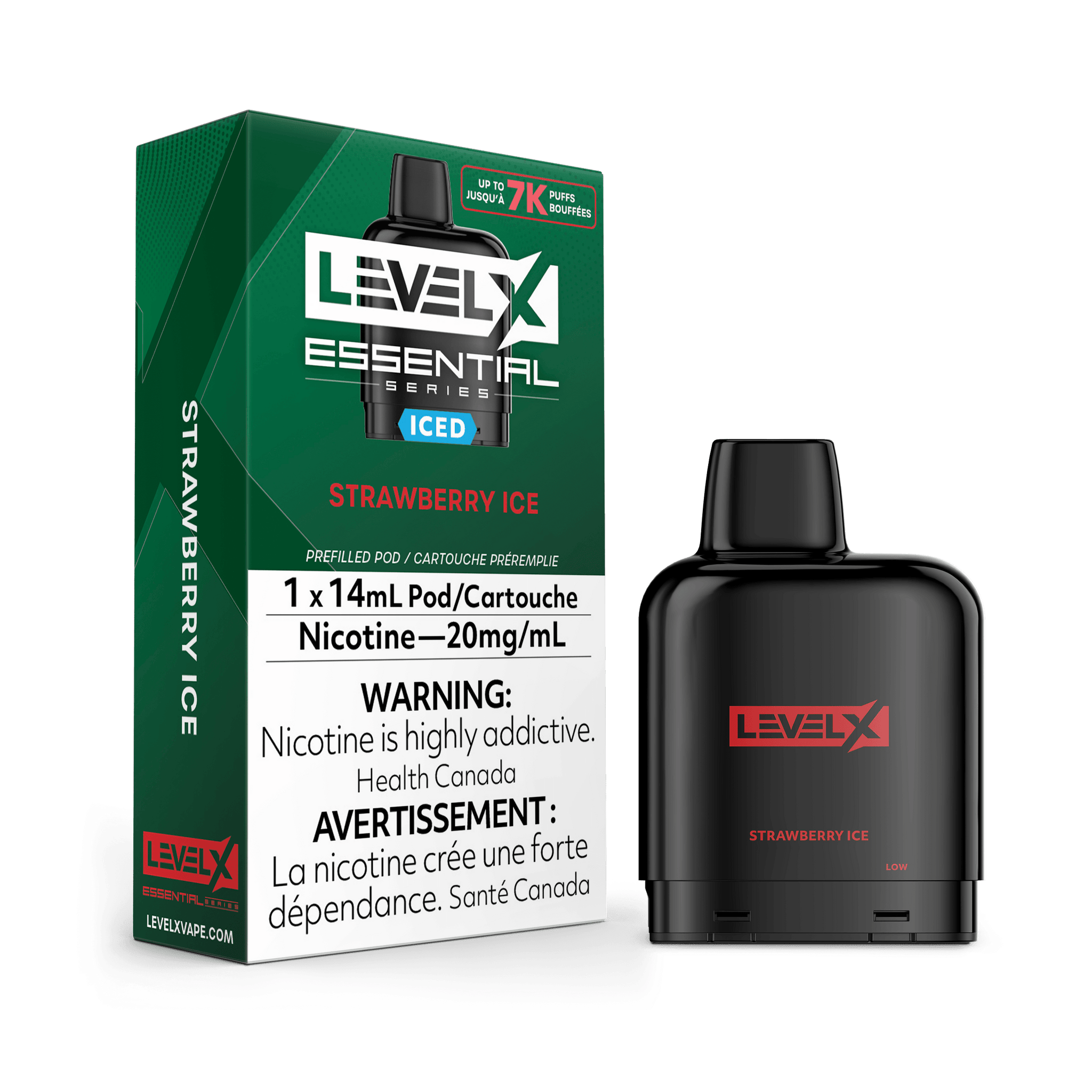 Level X Essential Pod - Strawberry Ice - Vapor Shoppe