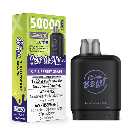 Level X G2 Ultra 50K - Gushin' Sour Blueberry Grape