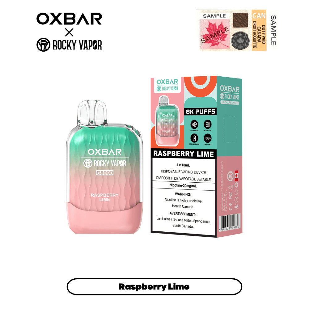OxBar G8000 - Raspberry Lime (Limited Edition) - Vapor Shoppe