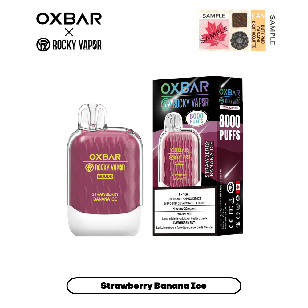 OxBar G8000 - Strawberry Banana Ice - Vapor Shoppe