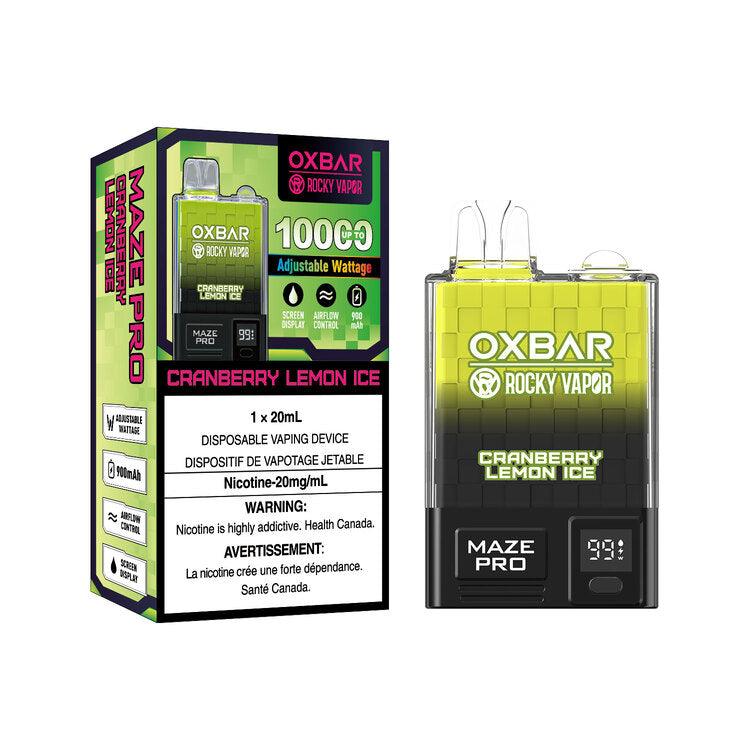 OxBar Maze Pro 10K - Cranberry Lemon Ice - Vapor Shoppe