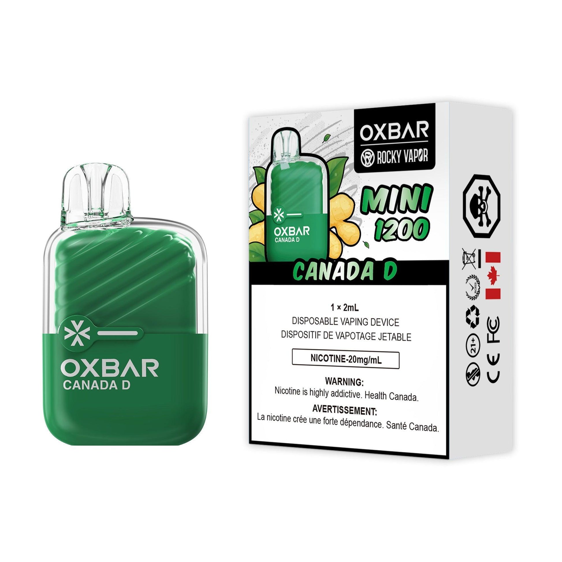 Oxbar Mini 1200 Canada D Disposable Vape, 2mL - Vapor Shoppe Oxbar Mini 1200 Canada D Disposable Vape, 2mL - Vapor Shoppe