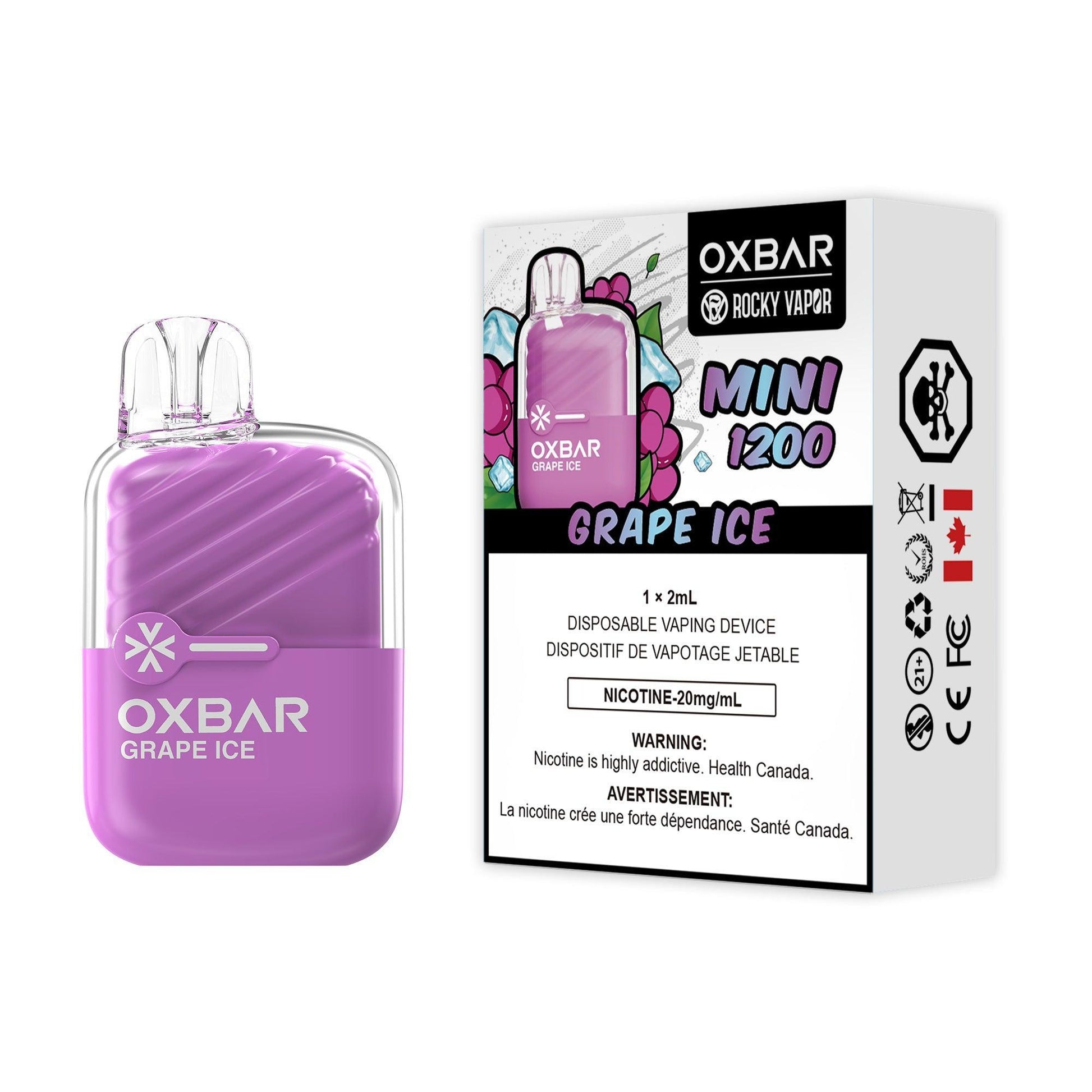 Oxbar Mini 1200 Grape Ice Disposable Vape, 2mL - Vapor Shoppe Oxbar Mini 1200 Grape Ice Disposable Vape, 2mL - Vapor Shoppe