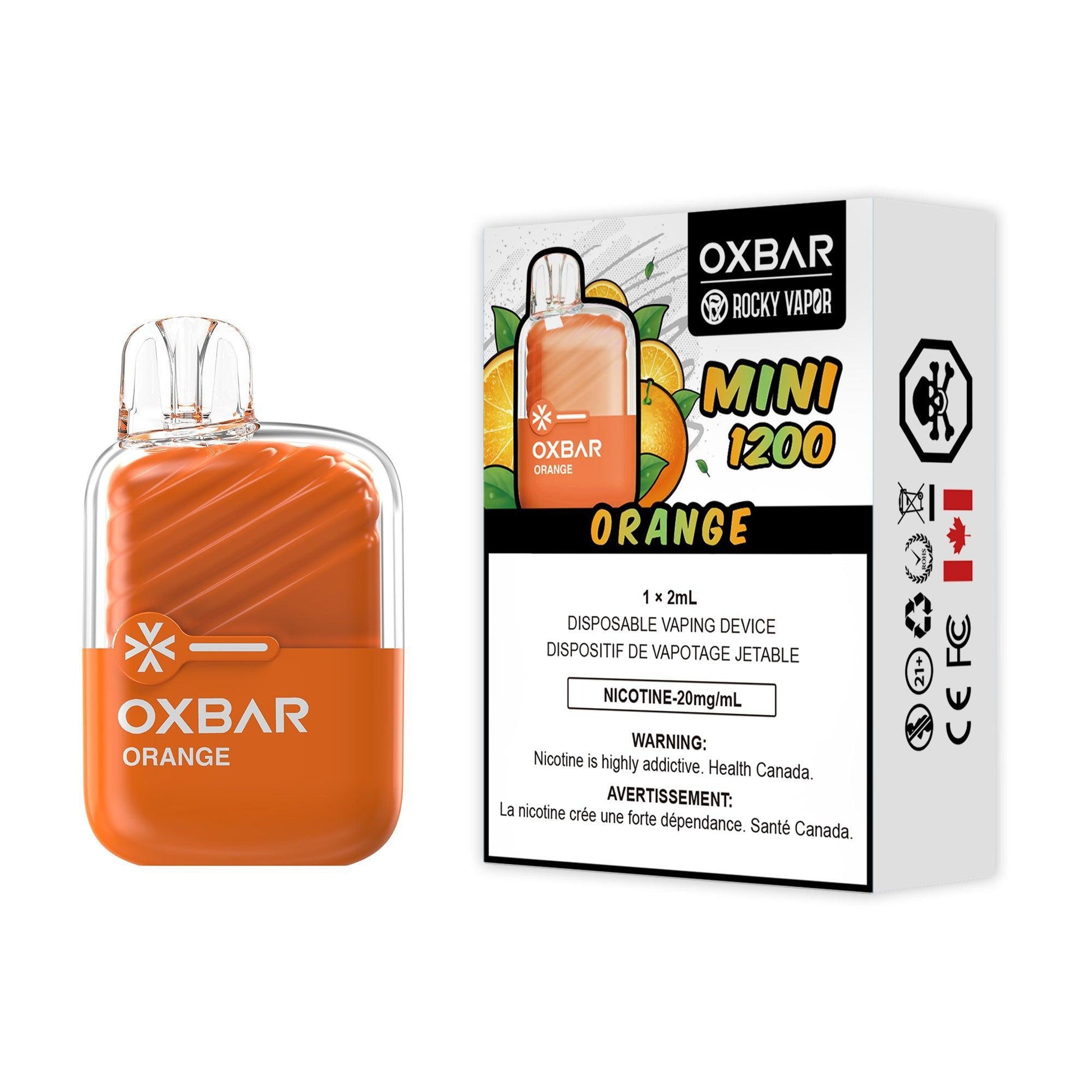 Oxbar Mini 1200 Orange Disposable Vape, 2mL - Vapor Shoppe Oxbar Mini 1200 Orange Disposable Vape, 2mL - Vapor Shoppe