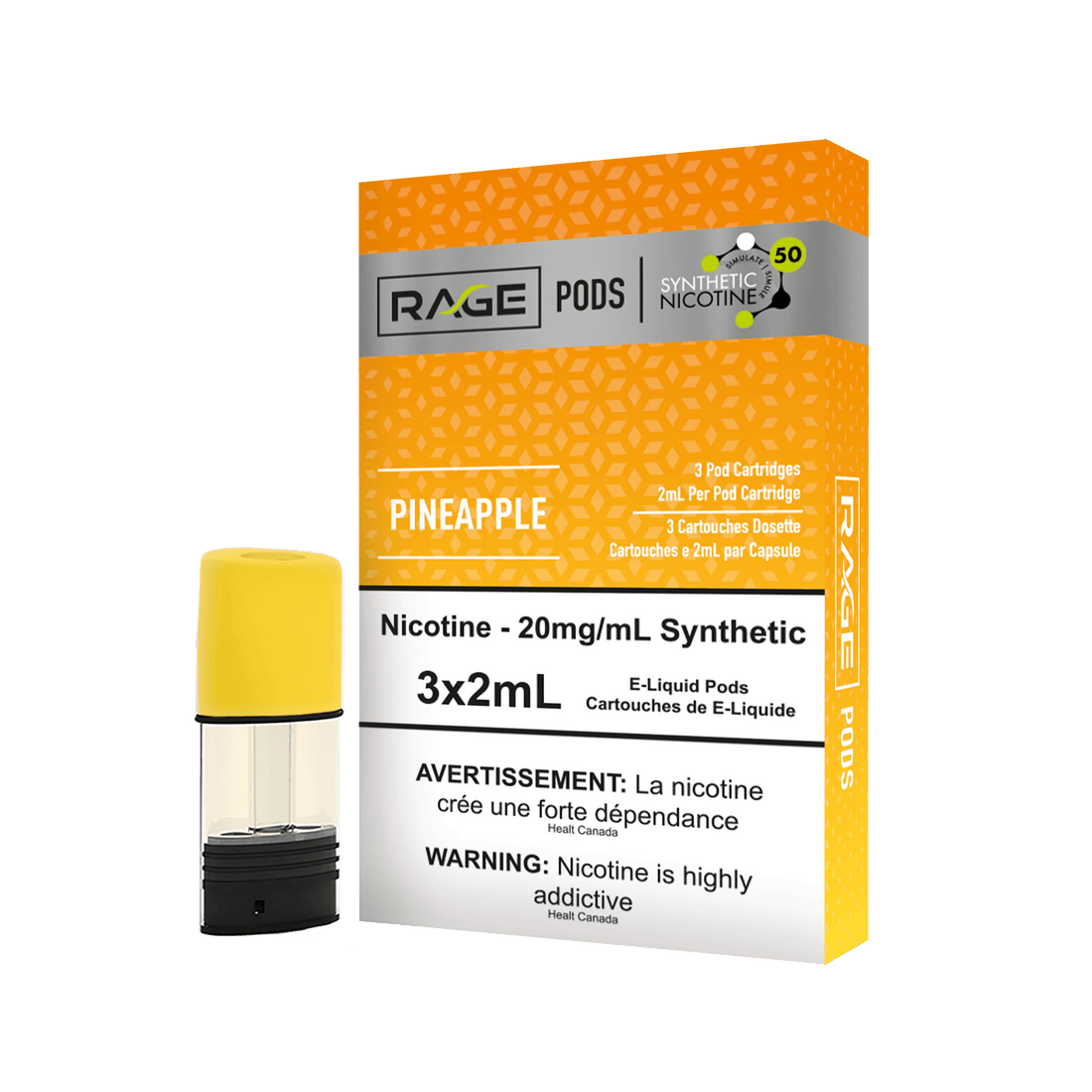 Rage Pods - Pineapple (Synthetic Nicotine) - Vapor Shoppe