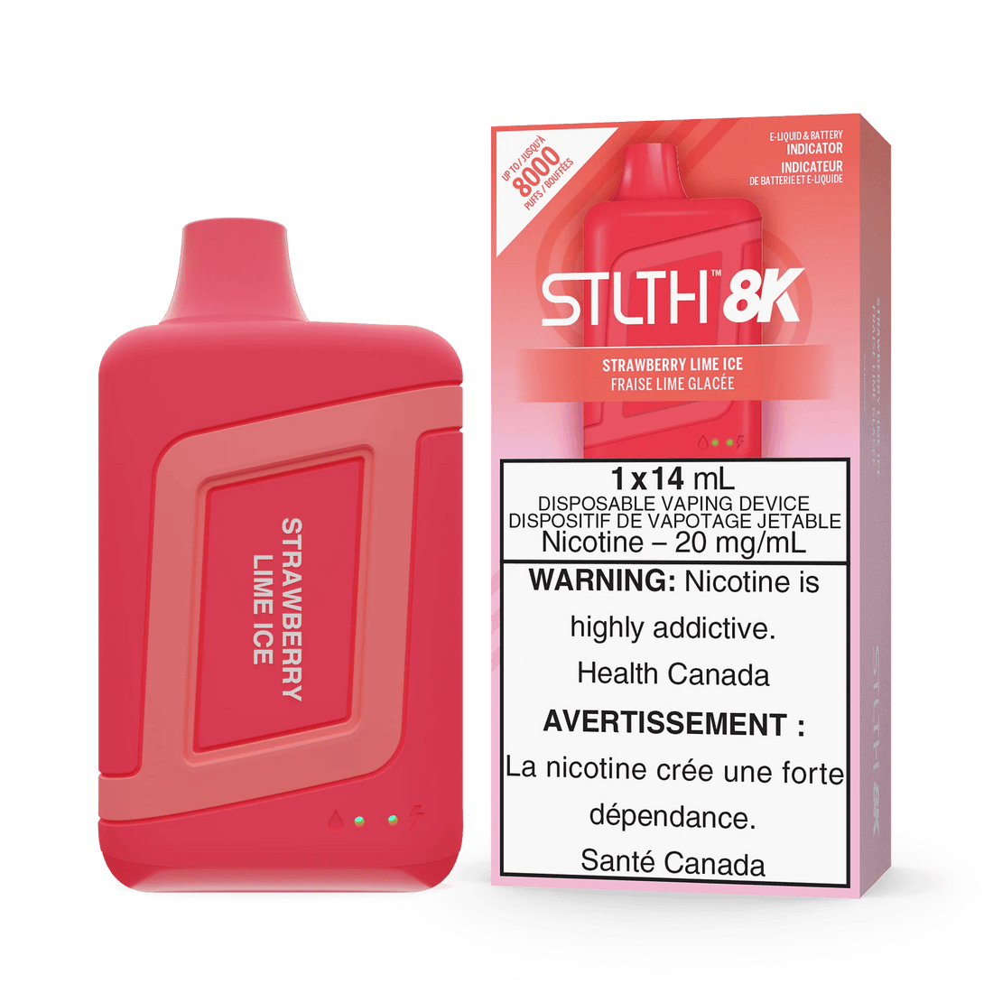 STLTH 8K Pro - Strawberry Lime Ice - Vapor Shoppe