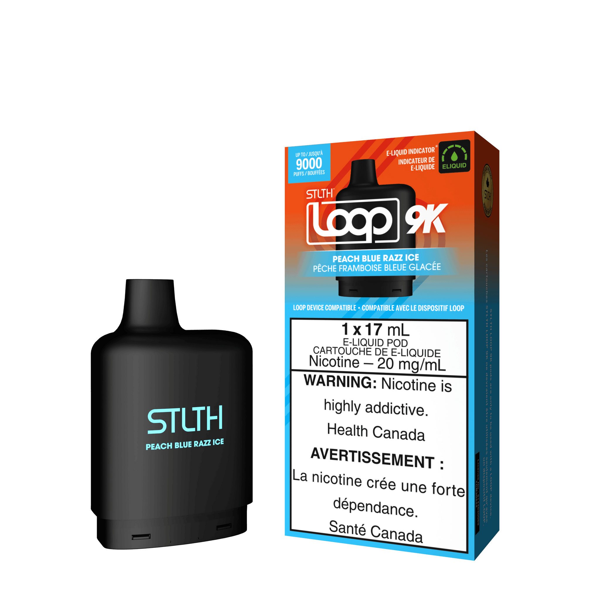 STLTH Loop 9K - Peach Blue Razz Ice - Vapor Shoppe