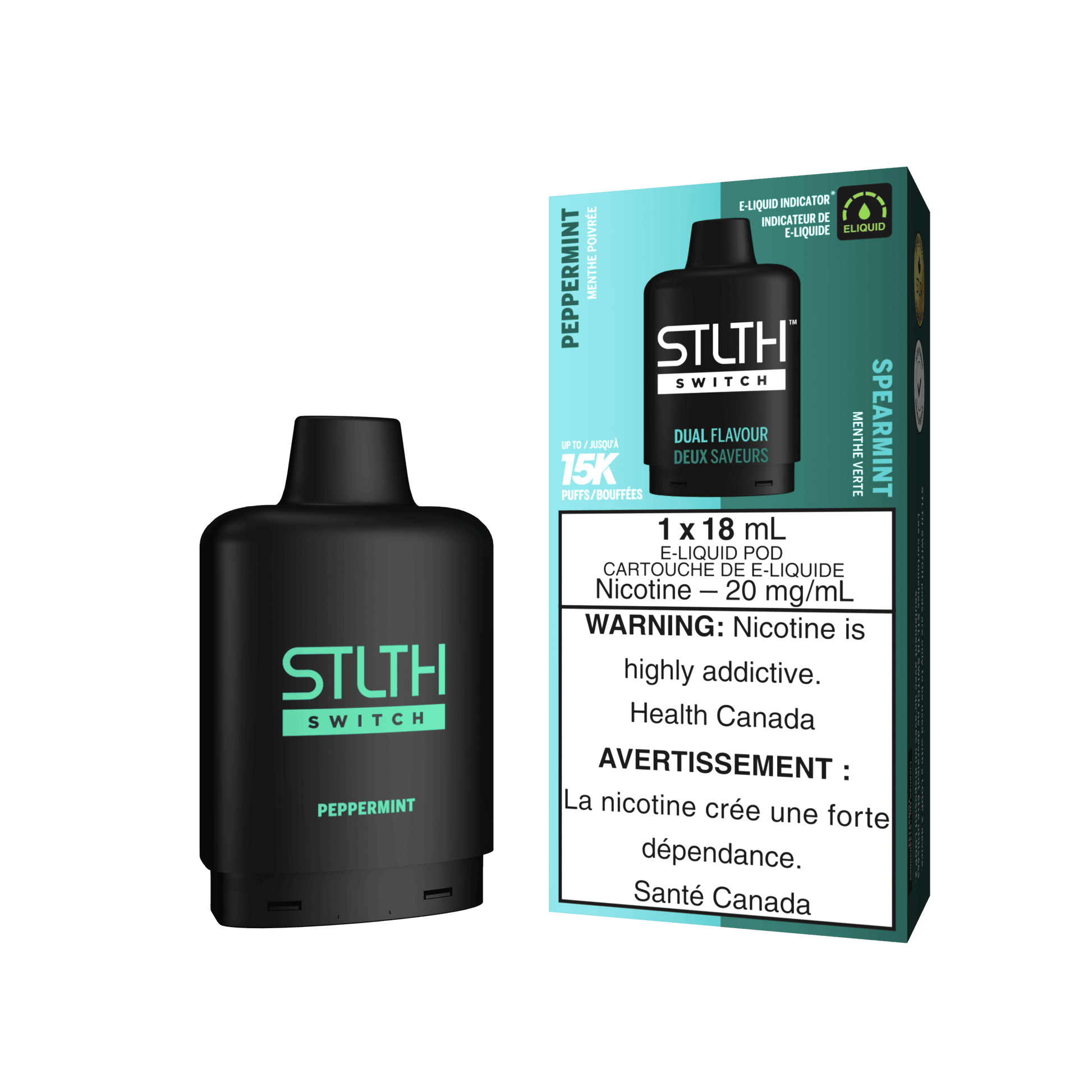 STLTH Switch - Menthe Poivre & Menthe Verte Vapor Shoppe STLTH Switch - Menthe Poivre & Menthe Verte Vapor Shoppe