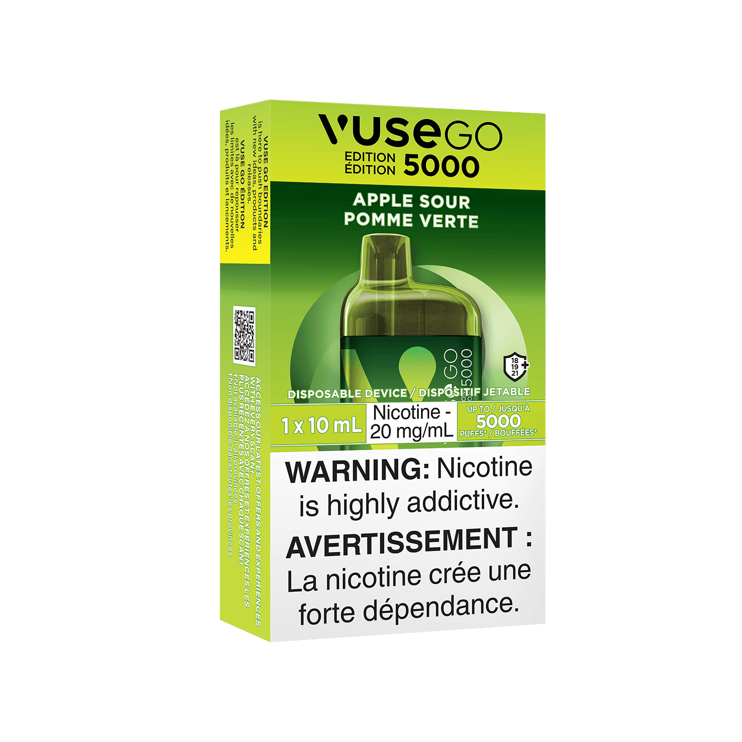 Vuse GO 5000 Apple Sour Disposable Vape, 10mL