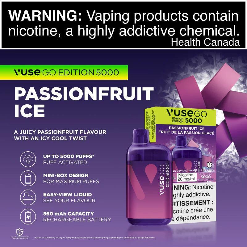 Vuse GO 5000 Passionfruit Ice Disposable Vape, 10mL - Vapor Shoppe Vuse GO 5000 Passionfruit Ice Disposable Vape, 10mL - Vapor Shoppe