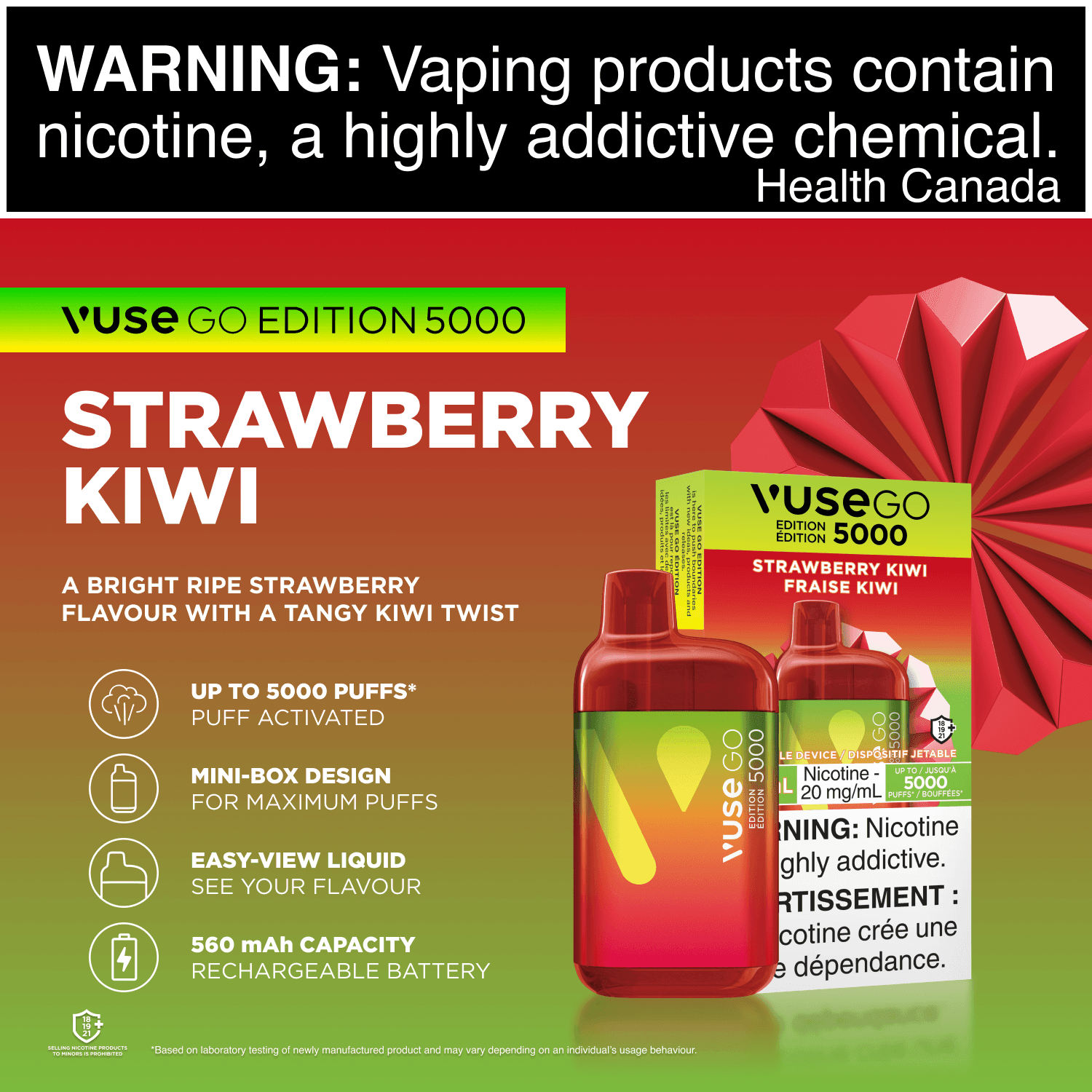 Vuse Go V6010 Vuse GO 5000 Strawberry Kiwi Disposable Vape, 10mL VUSE GO MAX STRAWBERRY KIWI Vuse Go V6010 Vuse GO 5000 Strawberry Kiwi Disposable Vape, 10mL VUSE GO MAX STRAWBERRY KIWI