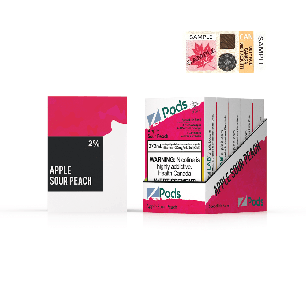 Z Pods - Apple Sour Peach (Apple Peach Sting) 20mg - Vapor Shoppe