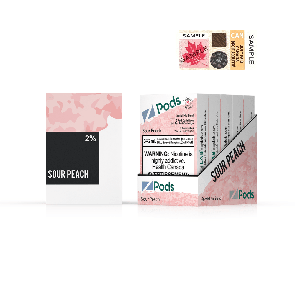 Z Pods - Sour Peach 20mg - Vapor Shoppe