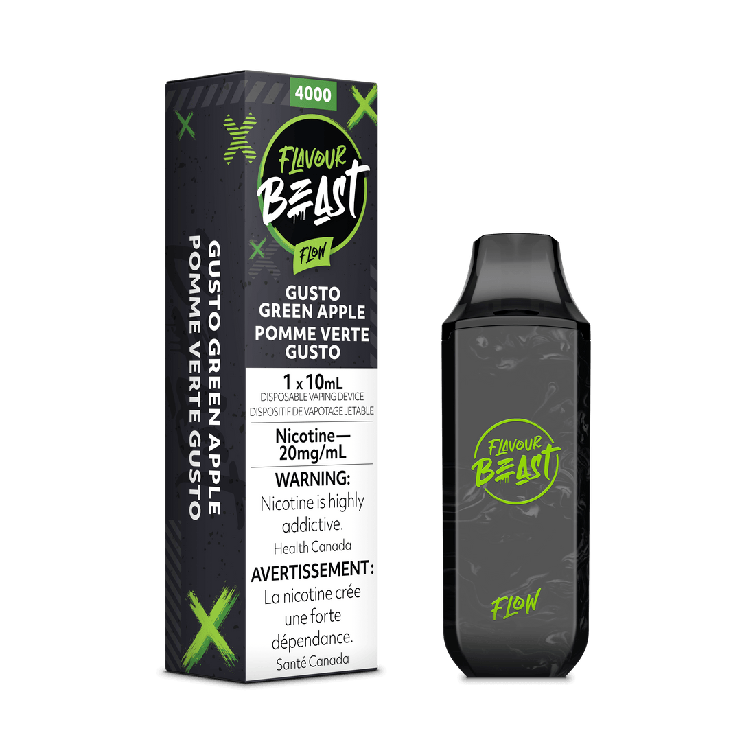 Flavour Beast Flow - Gusto Green Apple - Vapor Shoppe
