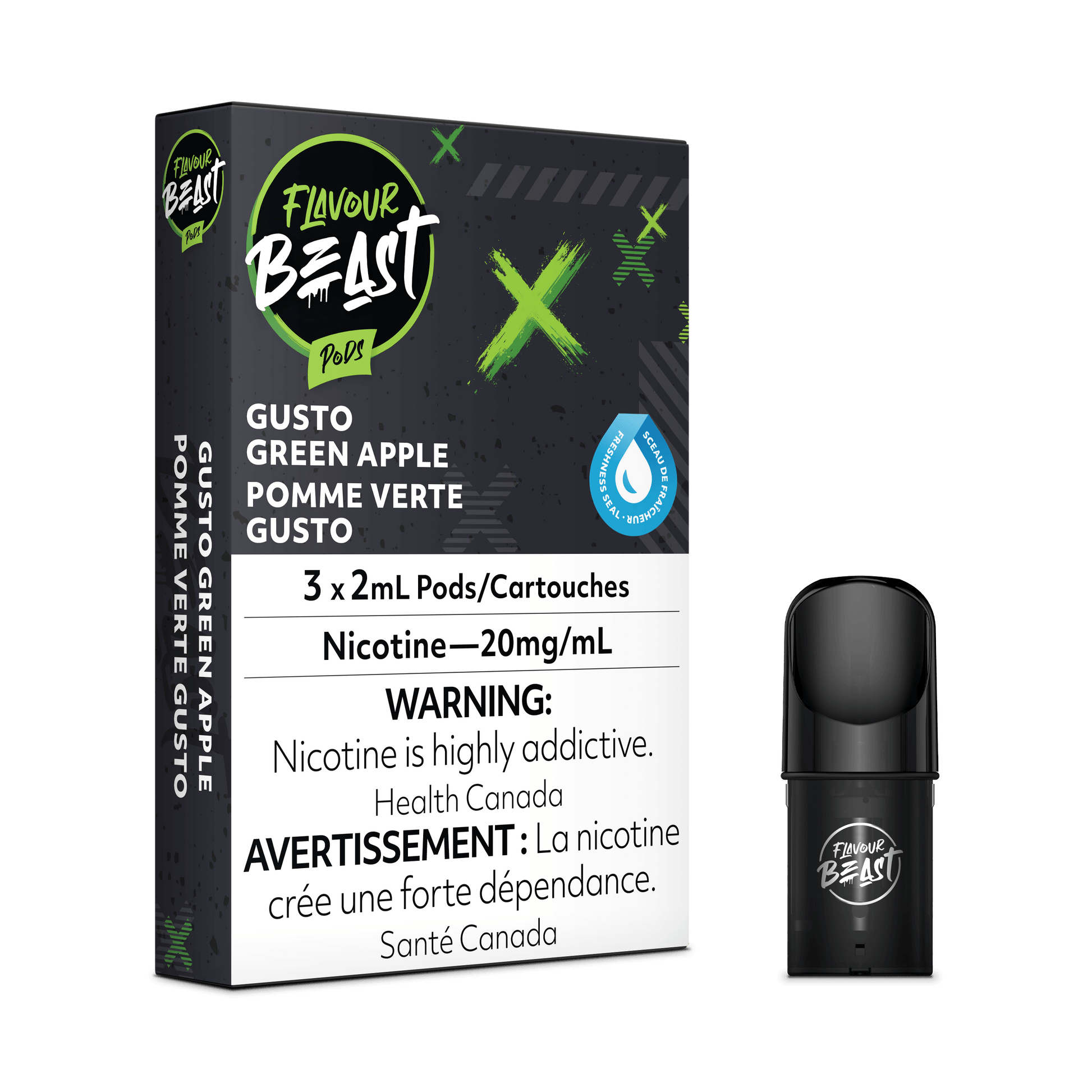 Flavour Beast Pods - Gusto Green Apple - Vapor Shoppe