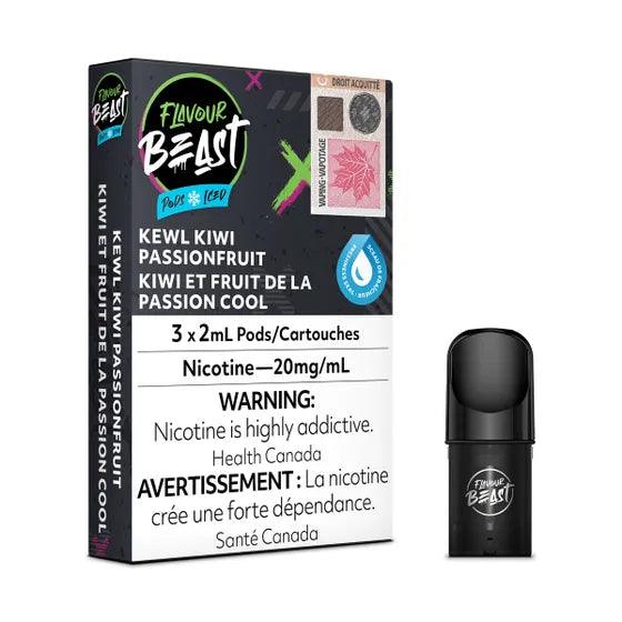 Flavour Beast Pods - Kewl Kiwi Passionfruit Iced - Vapor Shoppe