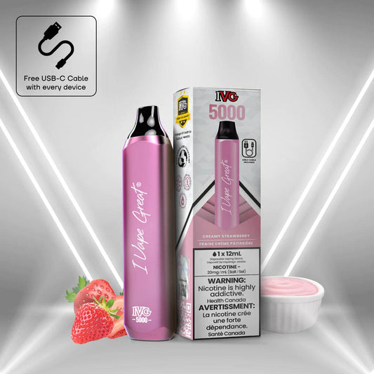 IVG 5000 - Creamy Strawberry - Vapor Shoppe