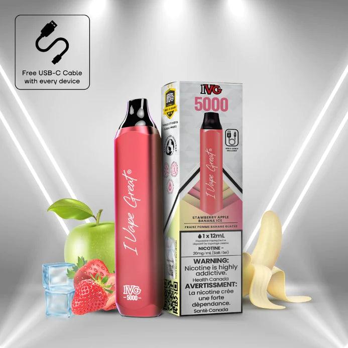 IVG 5000 - Strawberry Apple Banana Ice - Vapor Shoppe