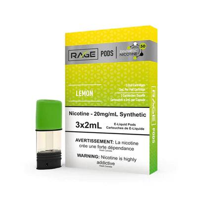 Rage Pods - Lemon (Synthetic Nicotine) - Vapor Shoppe
